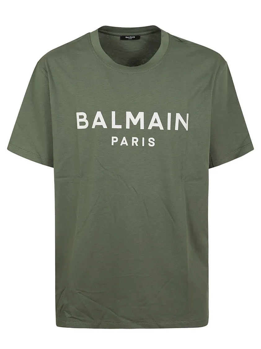 Regular Fit Green Cotton T-Shirt