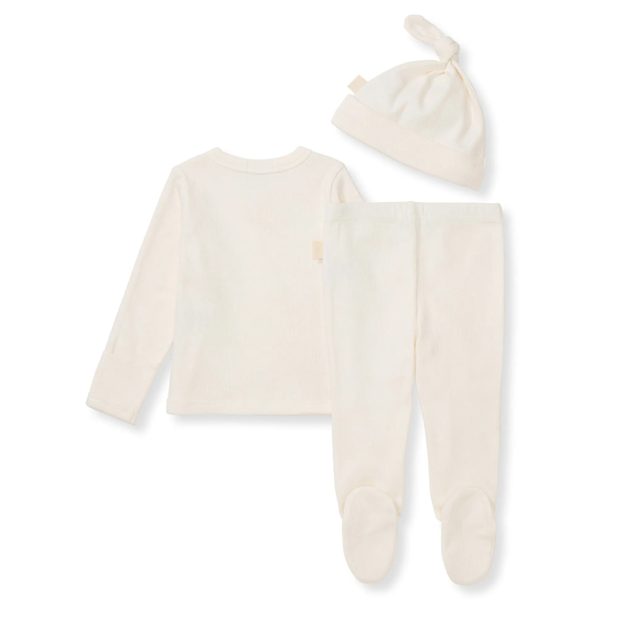 Ribbed Take Me Home 3 Piece Set - Eggshell