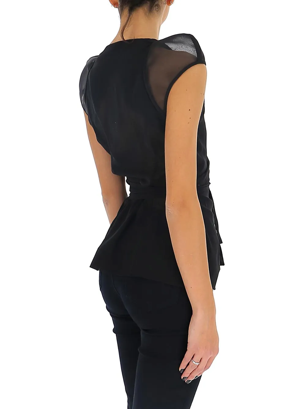 Rick Owens Wrapped V-Neck Blouse