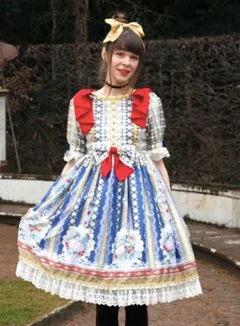 Rococo Bouquet Onepiece in Red