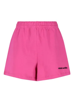 ROTATE Logo Embroidered Roda Shorts