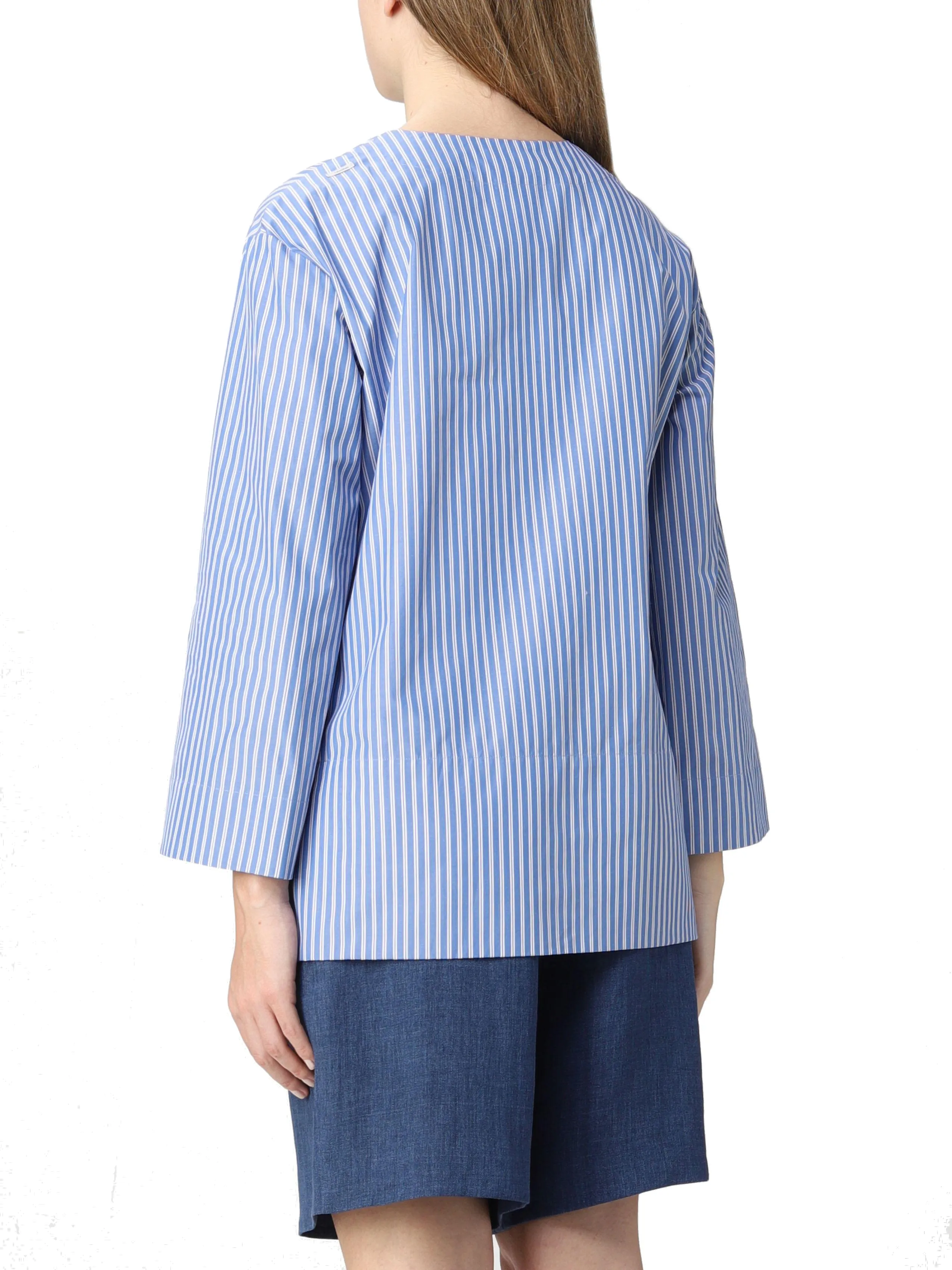 'S Max Mara V-Neck Striped Top