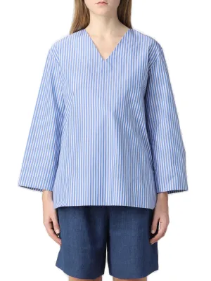 'S Max Mara V-Neck Striped Top