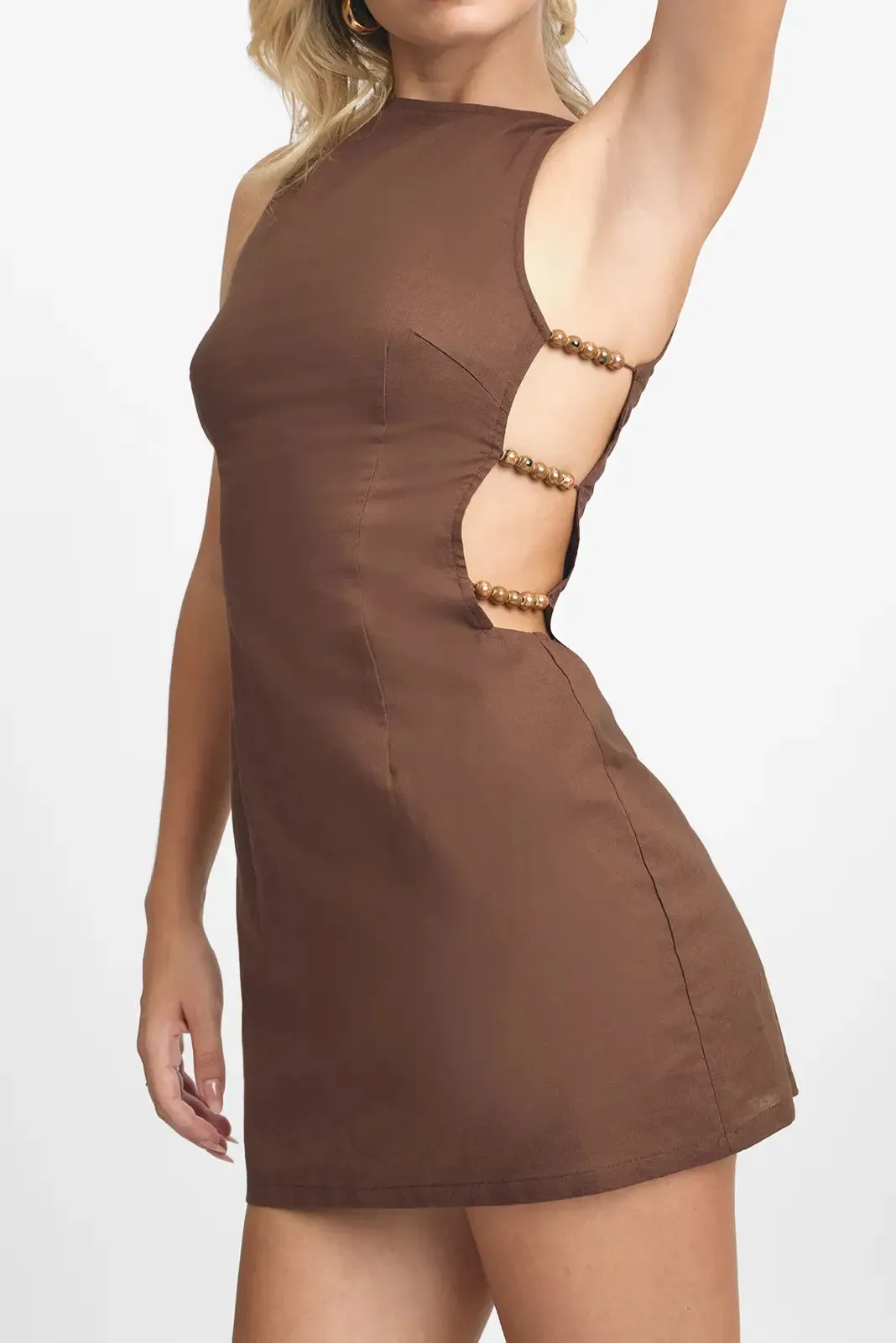 Samara Cut-Out Dress / Boho Brown