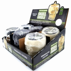 Smoke Eater Skull Candle - 6 Pieces Per Retail Ready Display 22543