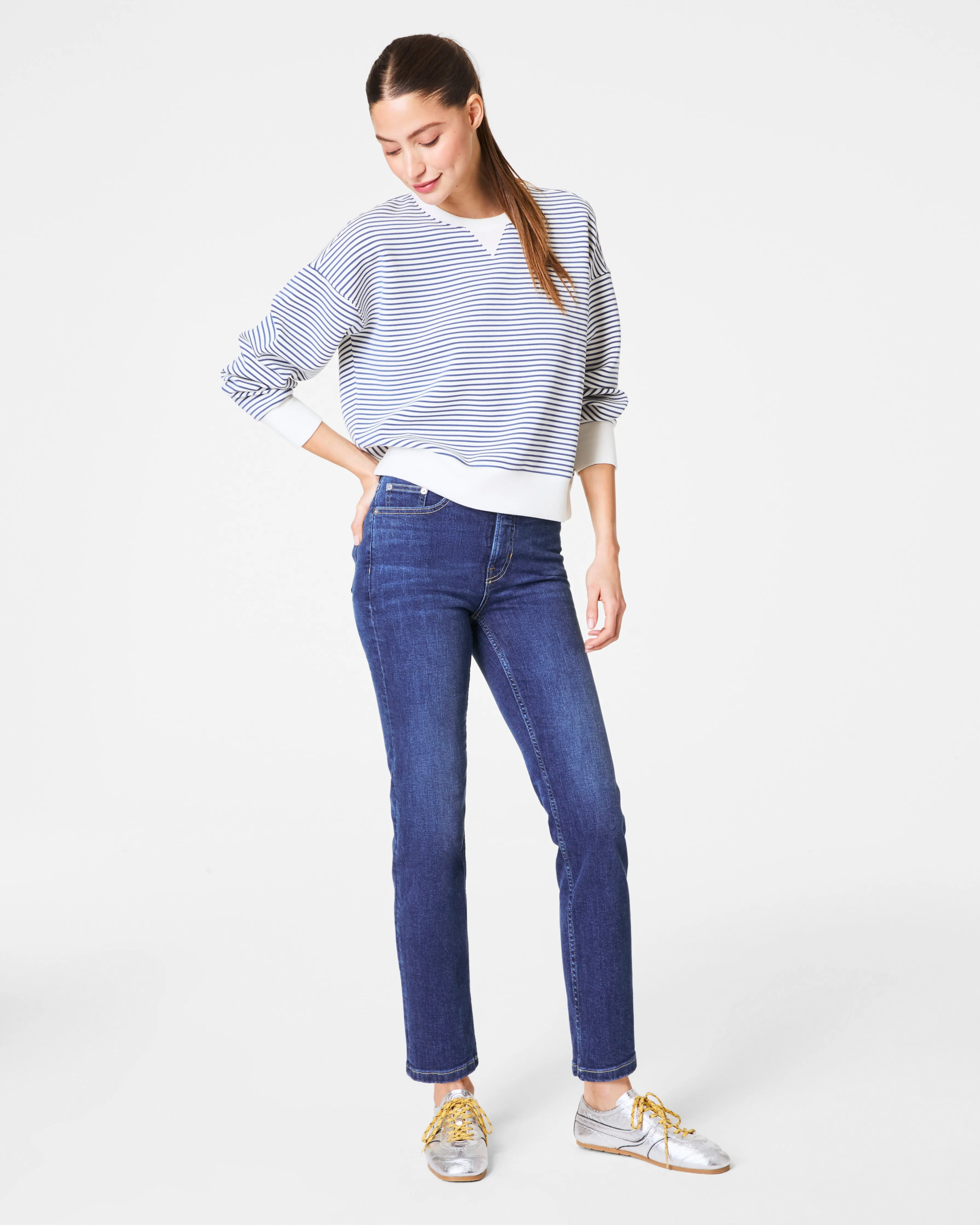 SPANX® AirEssentials Striped Crewneck