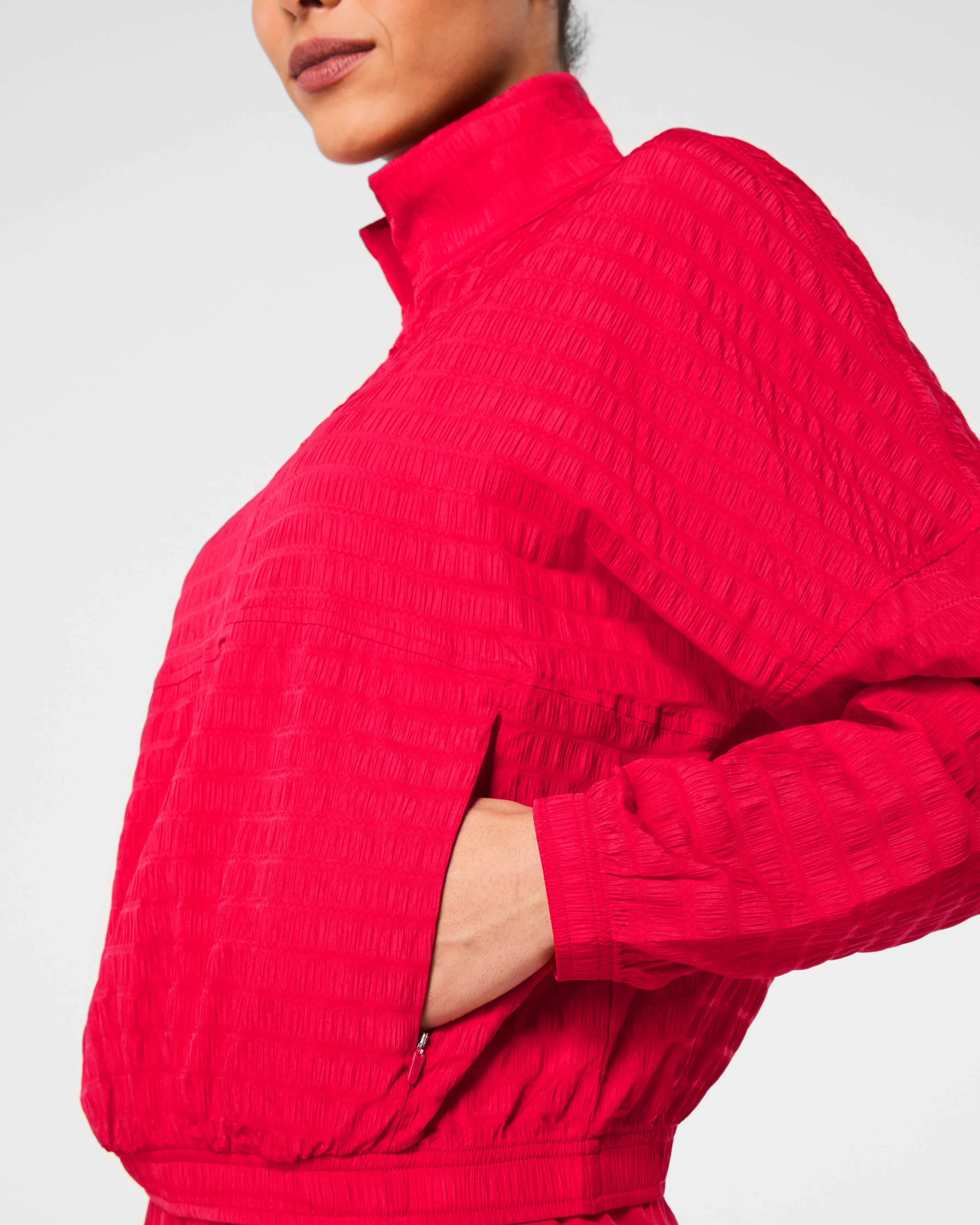SPANX® Get Moving Textured Half Zip