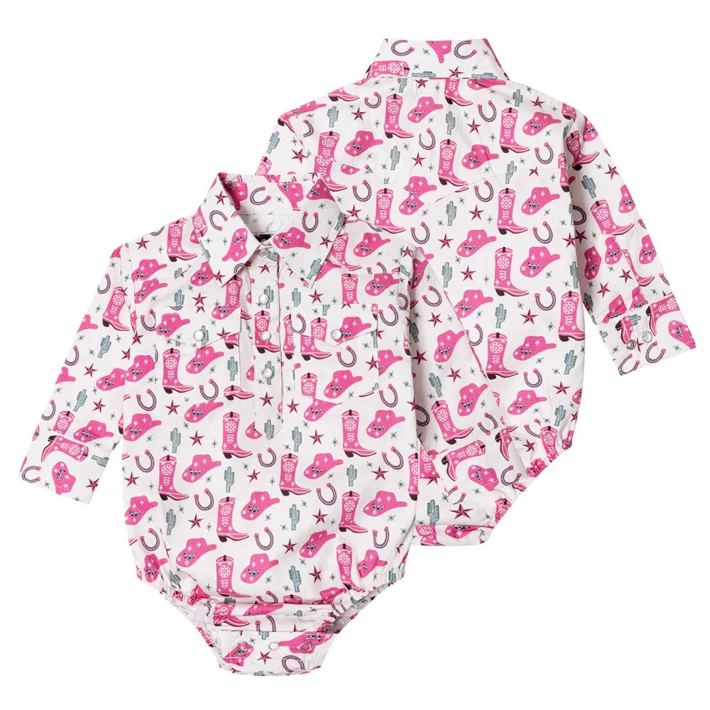 Stars & Stripes Baby Cowgirl Romper