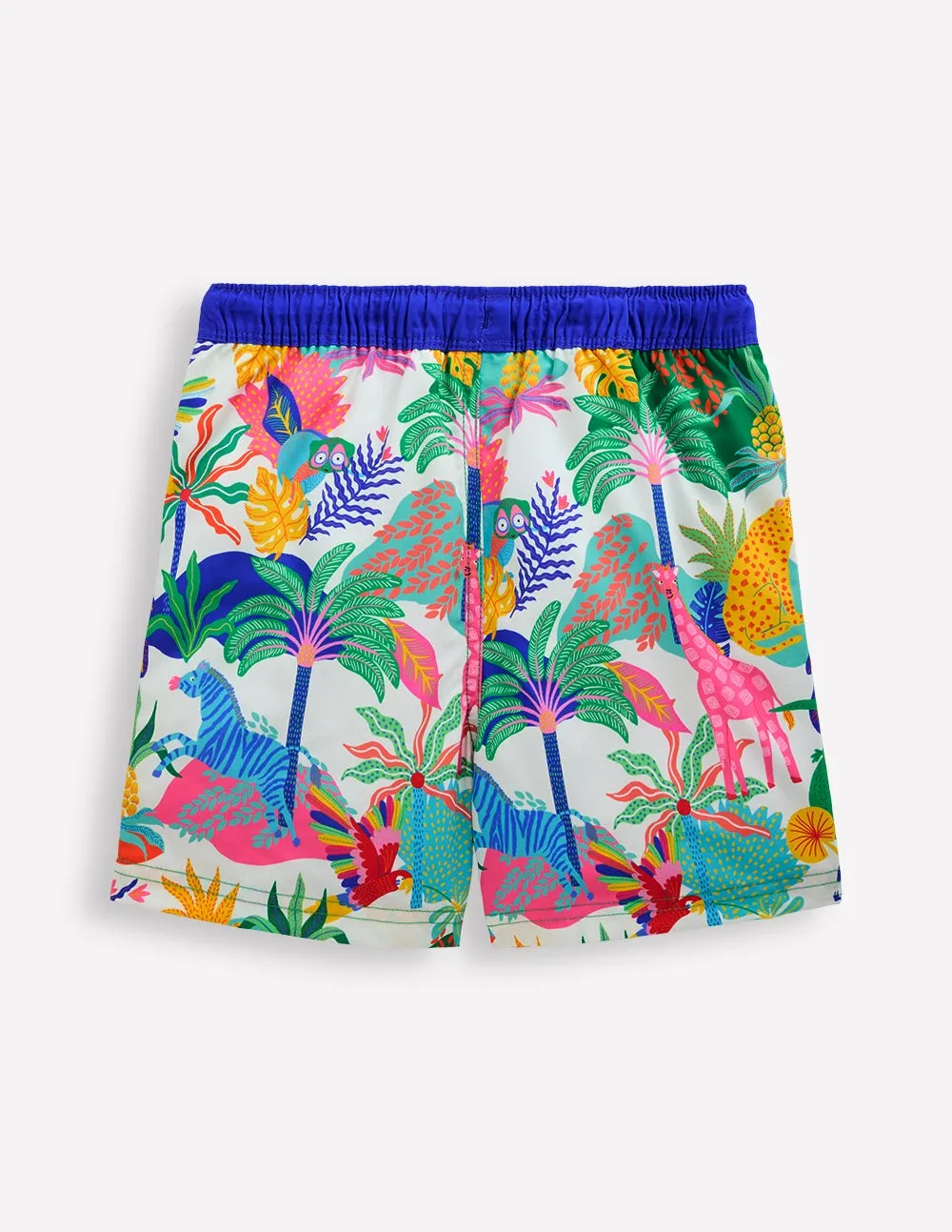 Swim Shorts-Ivory Multi Jungle