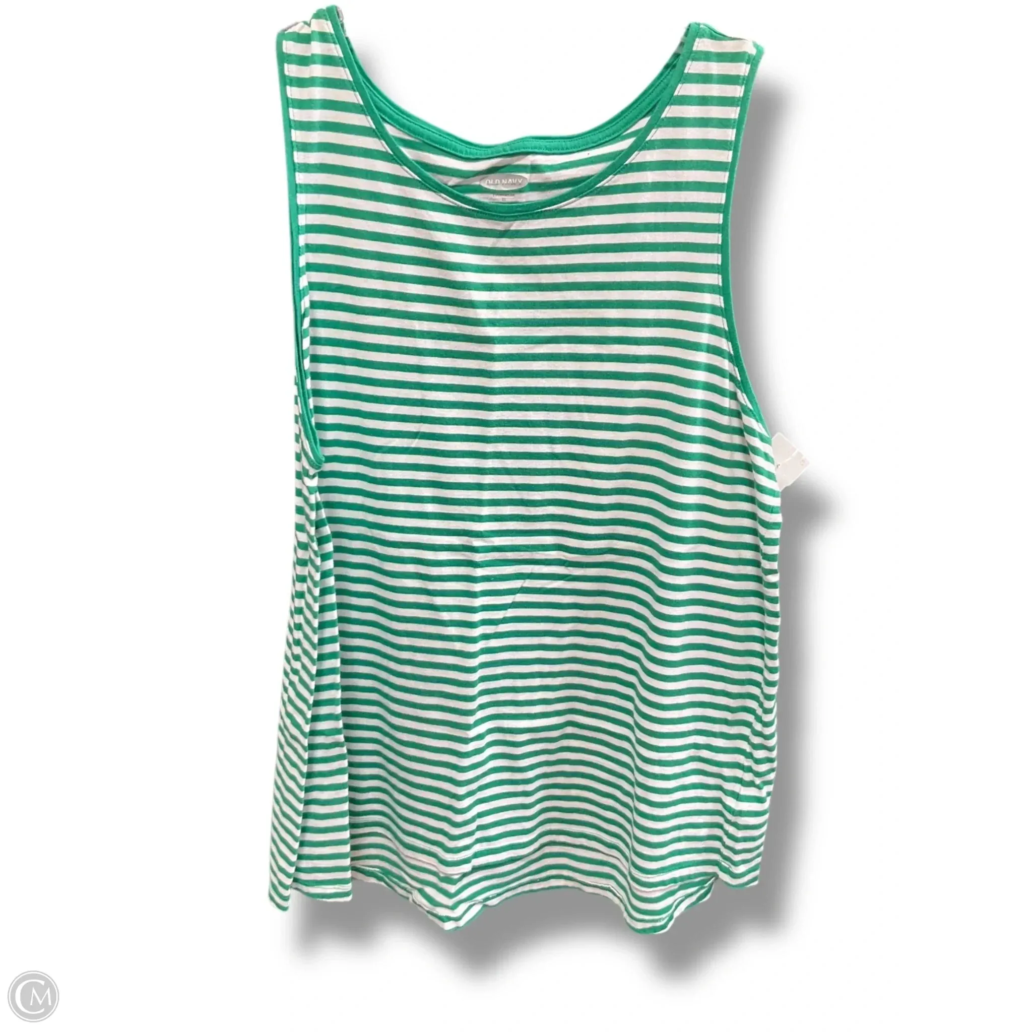 Tank Top By Old Navy In Green & White, Size: Xl