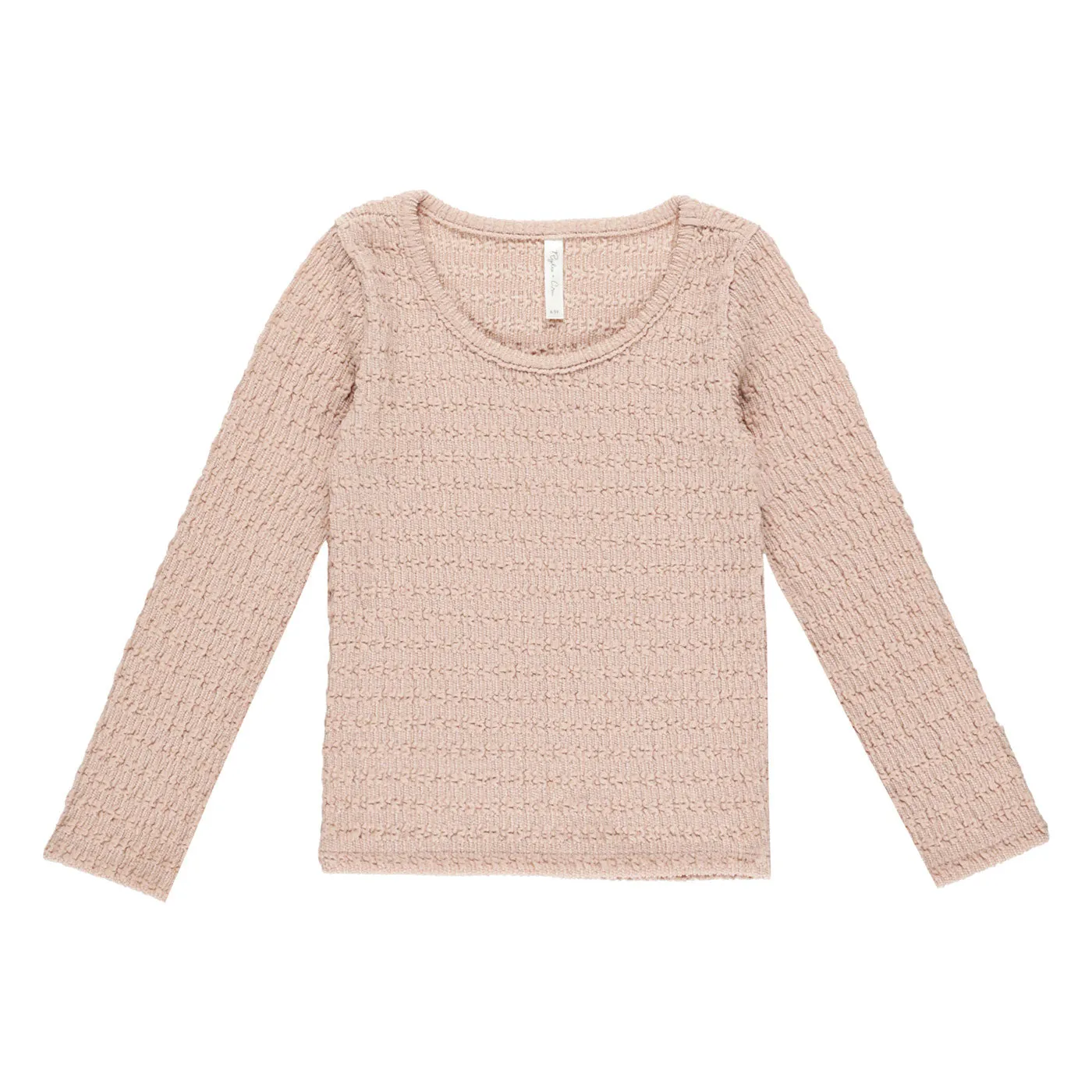 Textured Long Sleeve Top - Rose - FINAL SALE