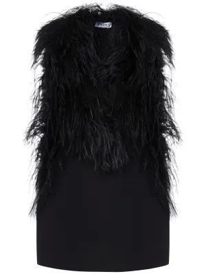 The Attico Sleeveless V-Neck Fluffy Top