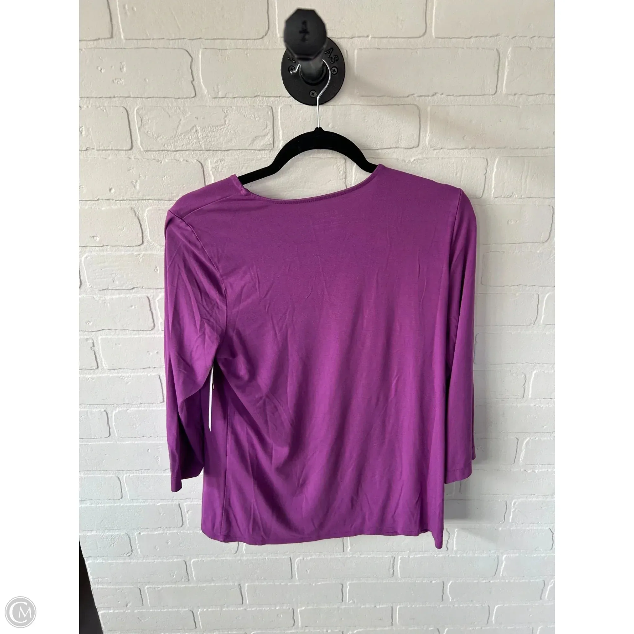 Top 3/4 Sleeve Basic By Chicos In Purple, Size: M