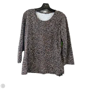 Top 3/4 Sleeve Basic By J Mclaughlin In Black & Tan, Size: Xl