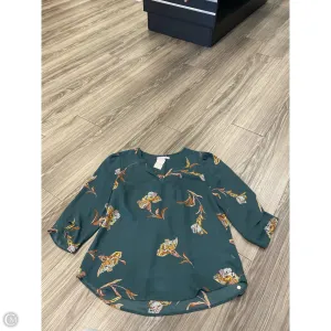 Top 3/4 Sleeve By Dr2 In Blue, Size: M