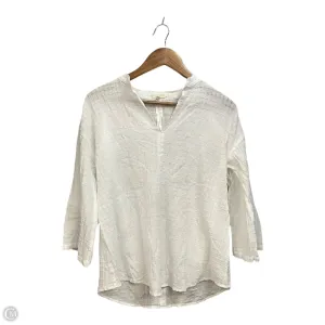 Top 3/4 Sleeve By Eileen Fisher In White, Size: Xs