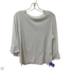 Top Long Sleeve By Banana Republic In White, Size: M