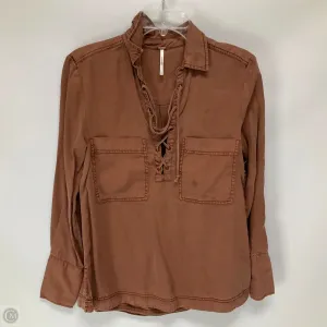 Top Long Sleeve By Free People In Pink, Size: S