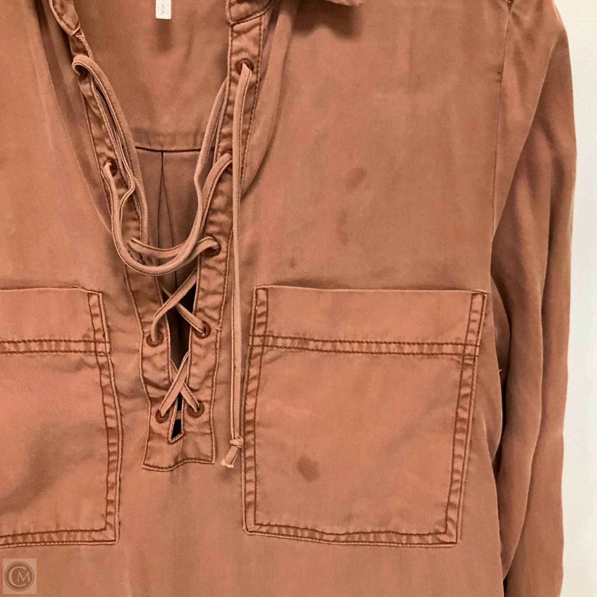 Top Long Sleeve By Free People In Pink, Size: S