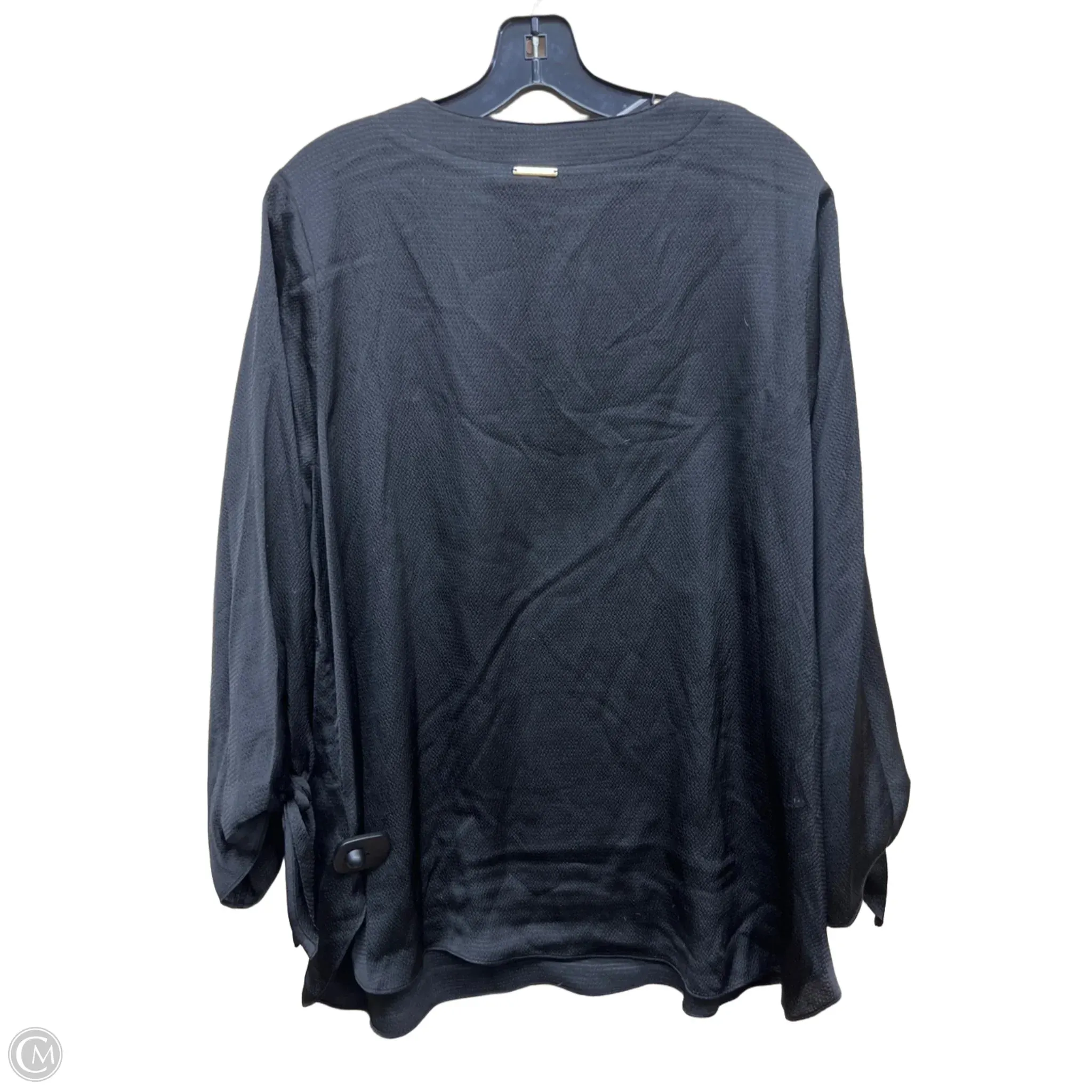 Top Long Sleeve By Michael By Michael Kors In Black, Size: 1x