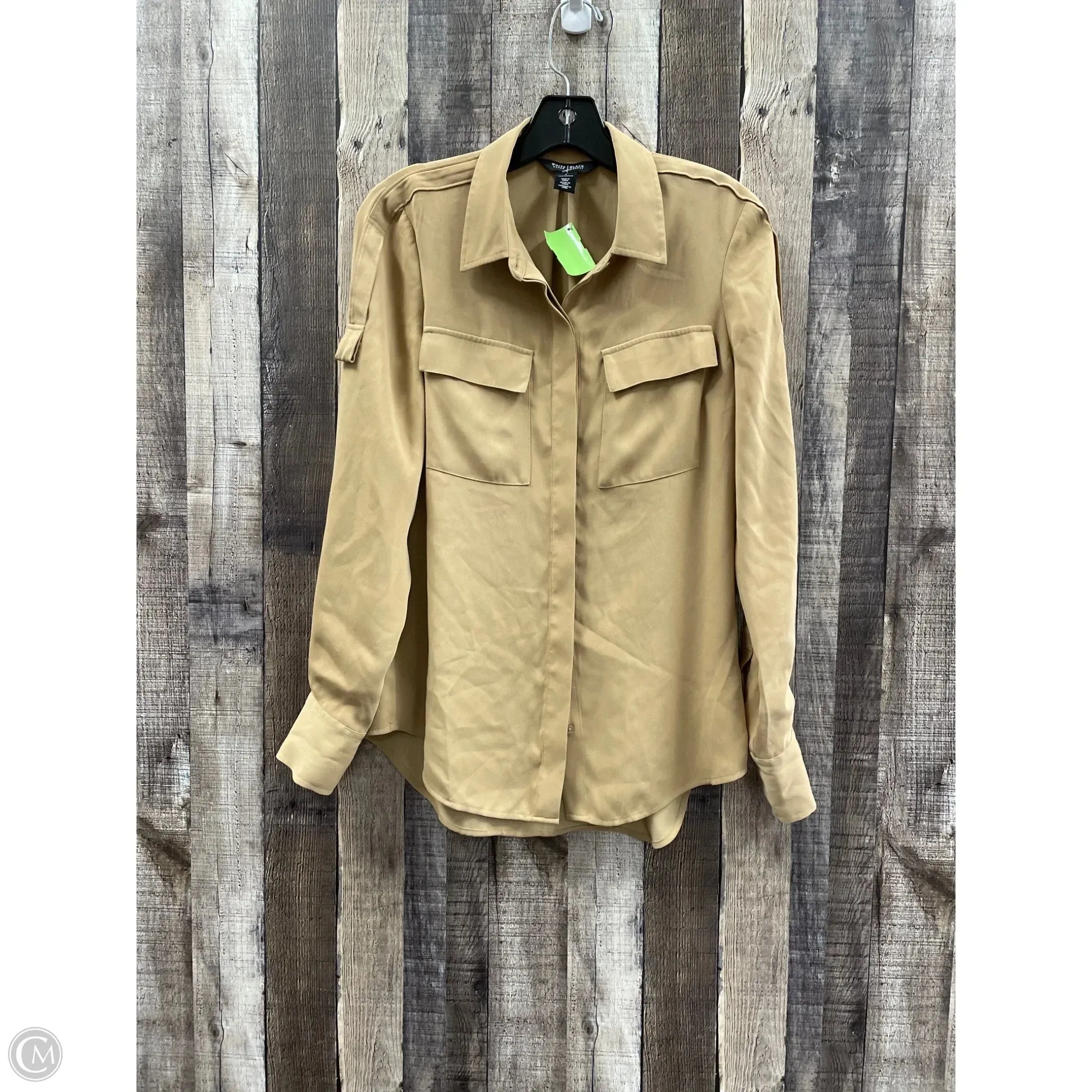 Top Long Sleeve By White House Black Market In Tan, Size: S