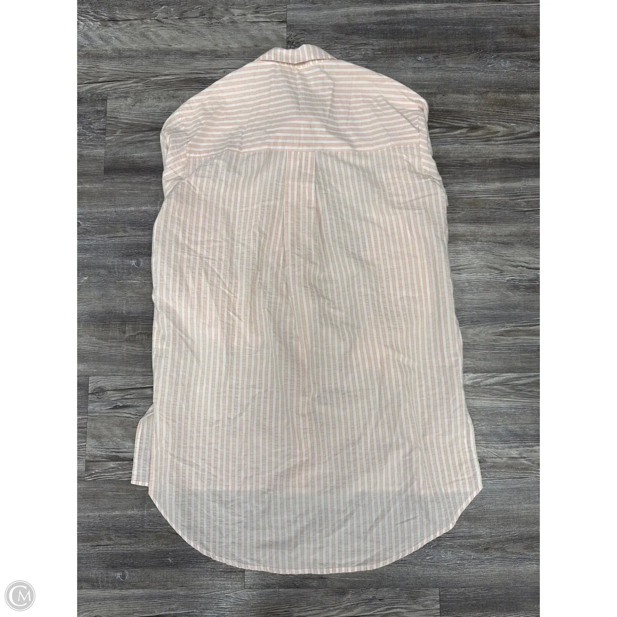 Tunic Long Sleeve By Anthropologie In Pink & White, Size: S