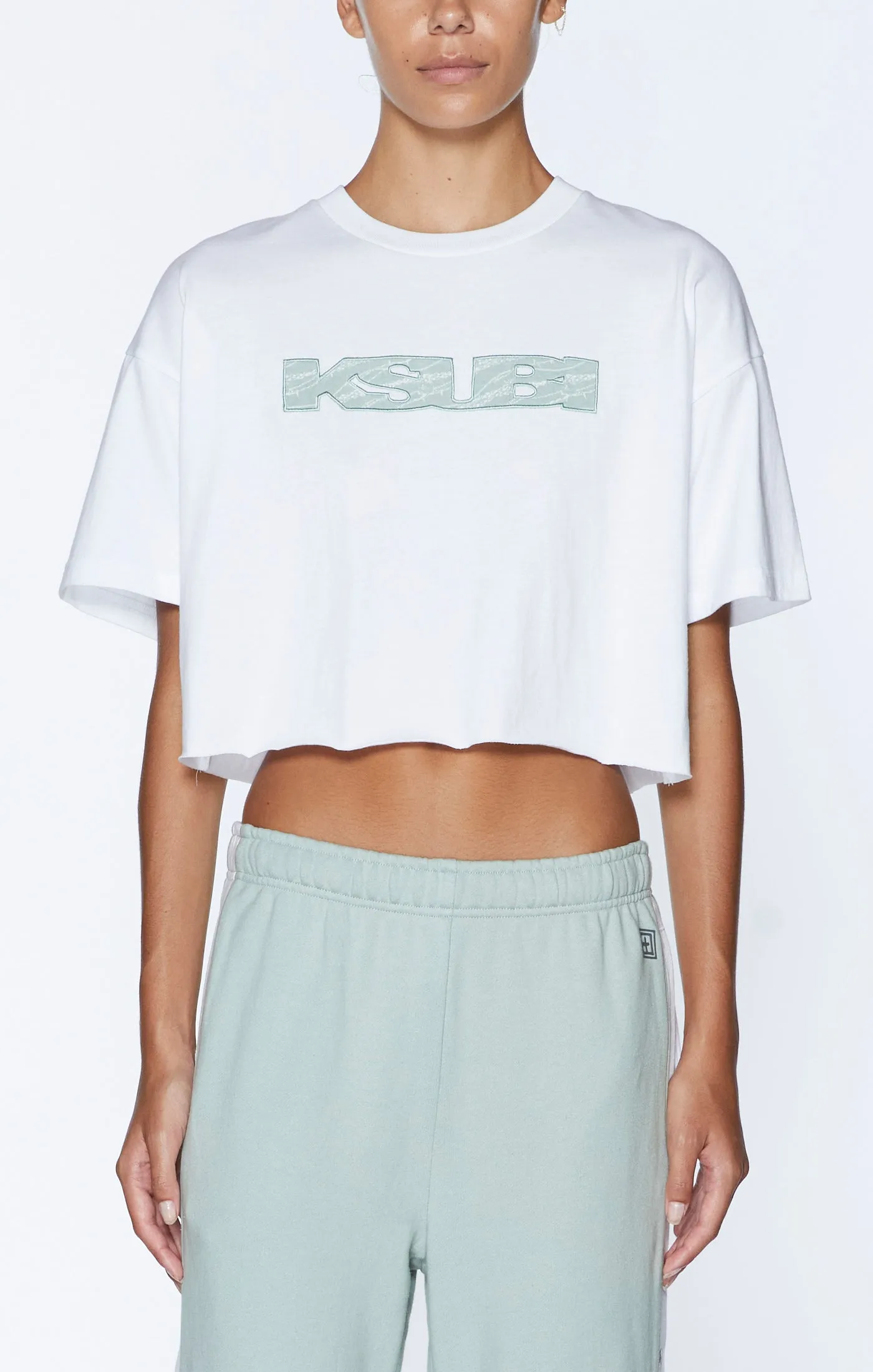 UNCHAINED OH G CROP WHITE