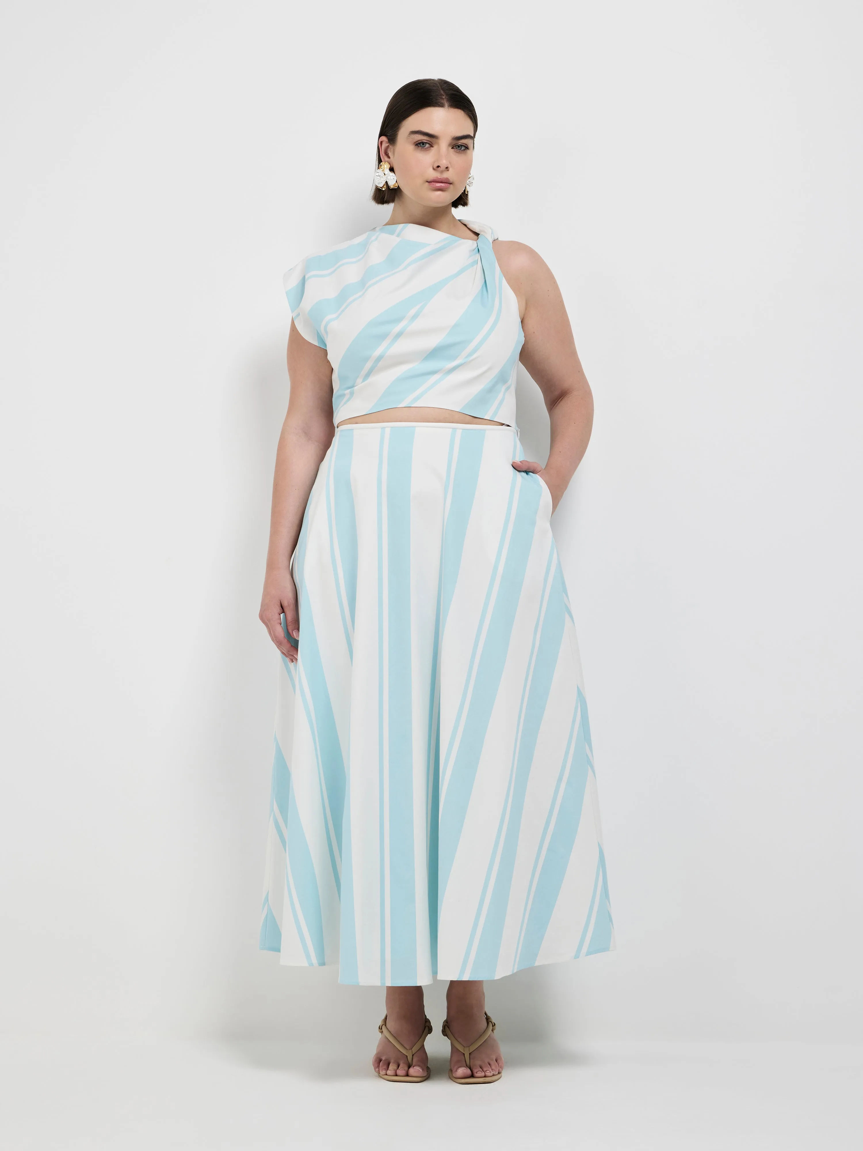 VACATION STRIPE SKIRT