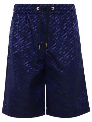 Versace Greca-Print Drawstring Bermuda Shorts