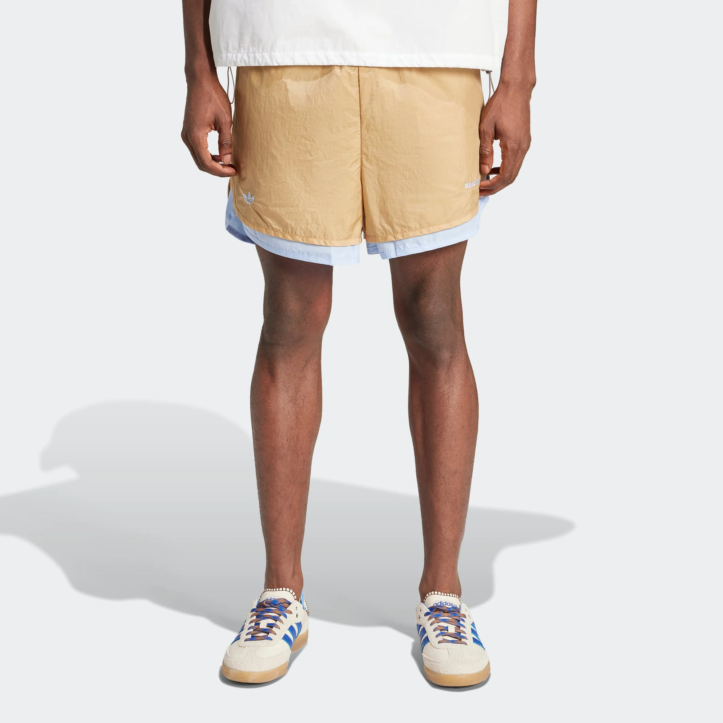 Wales Bonner Nylon Layered Shorts in Beige