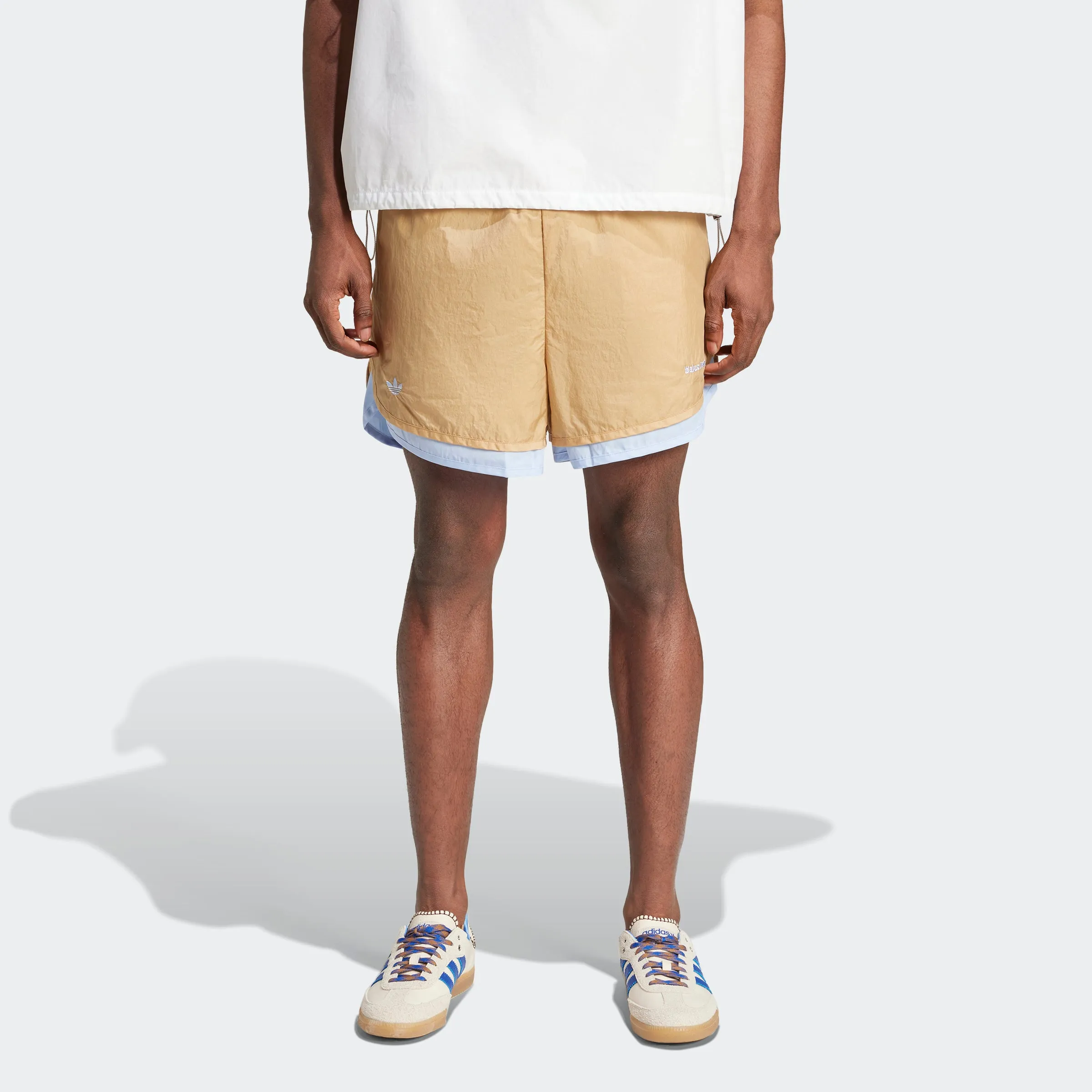 Wales Bonner Nylon Layered Shorts in Beige