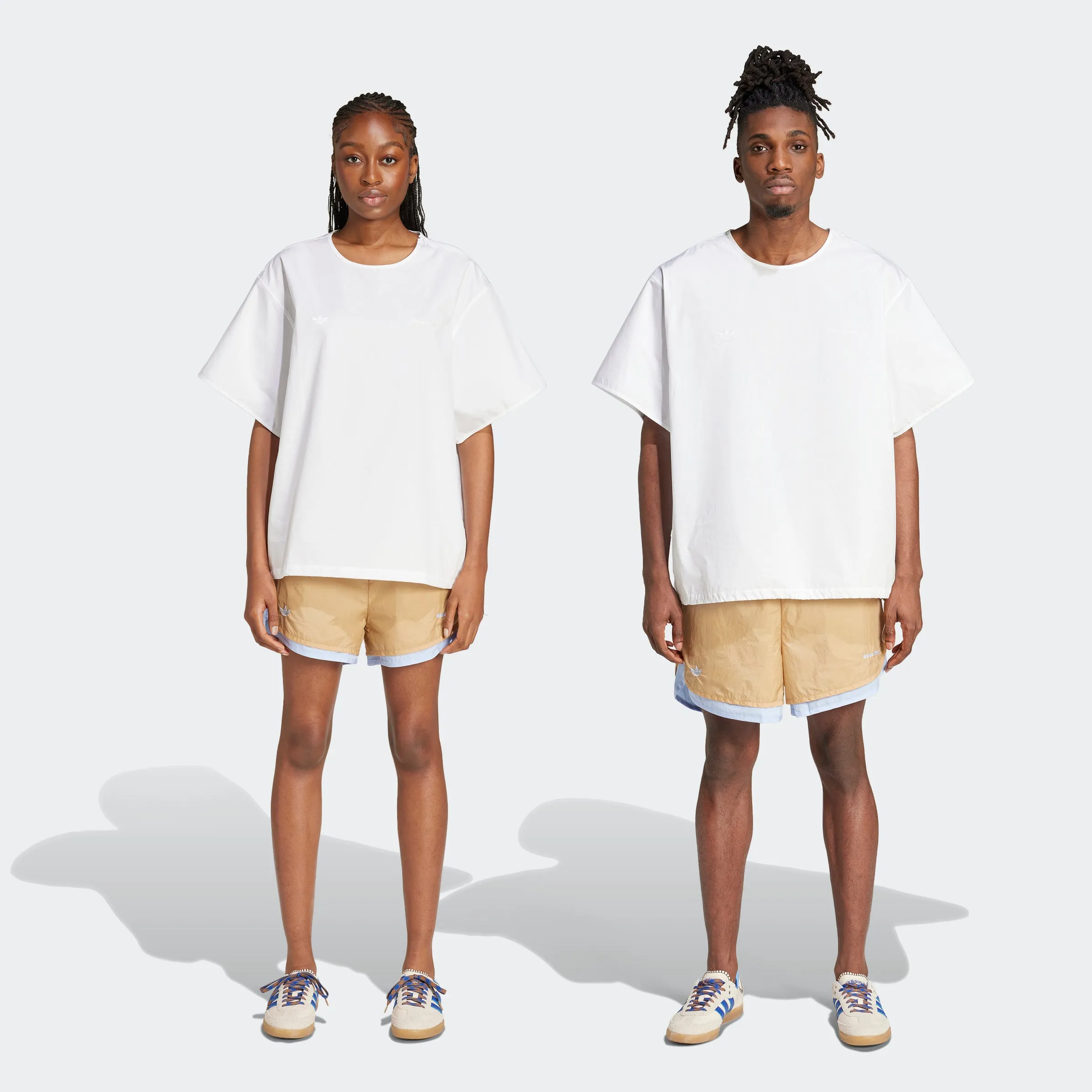 Wales Bonner Nylon Layered Shorts in Beige