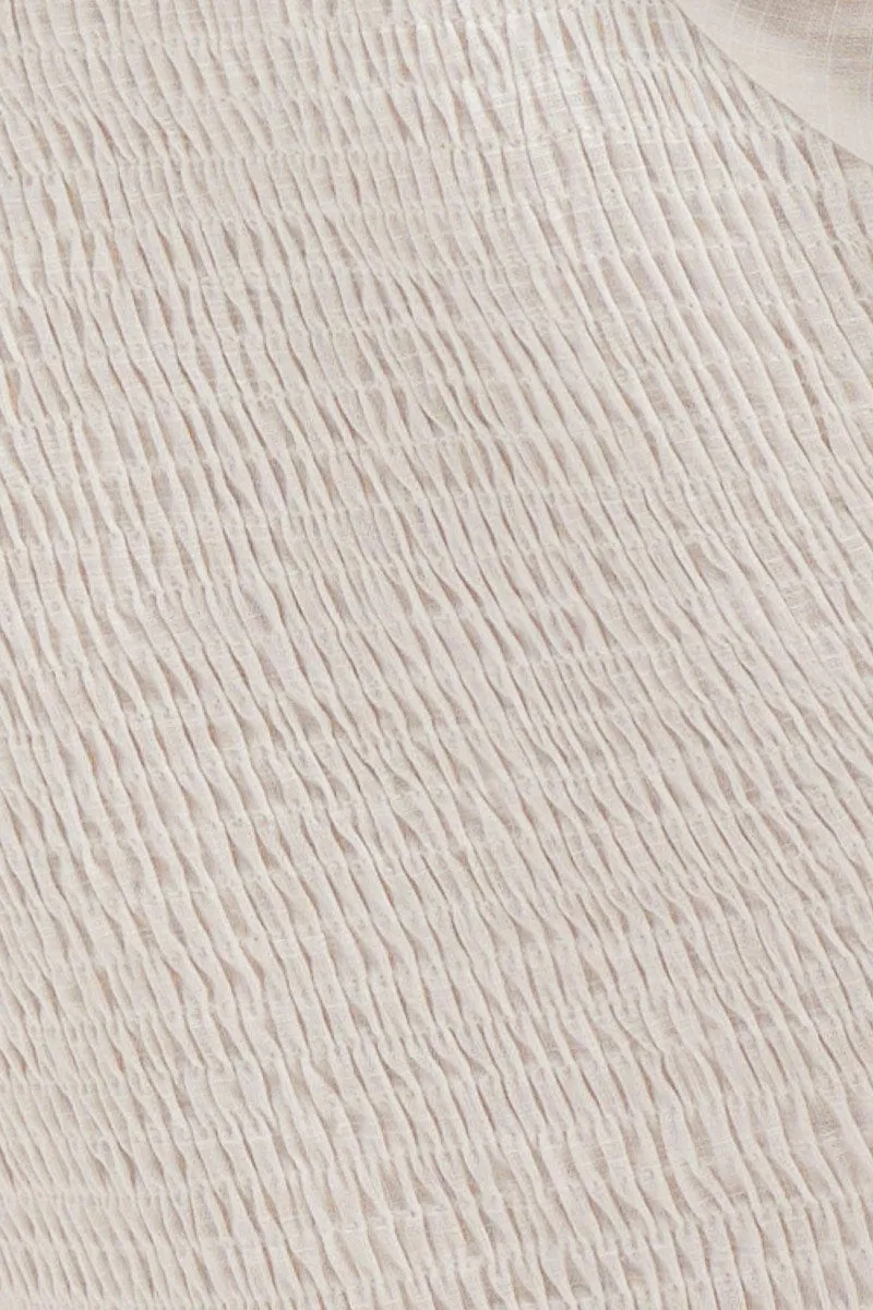 White Crop Top Three-Quarter