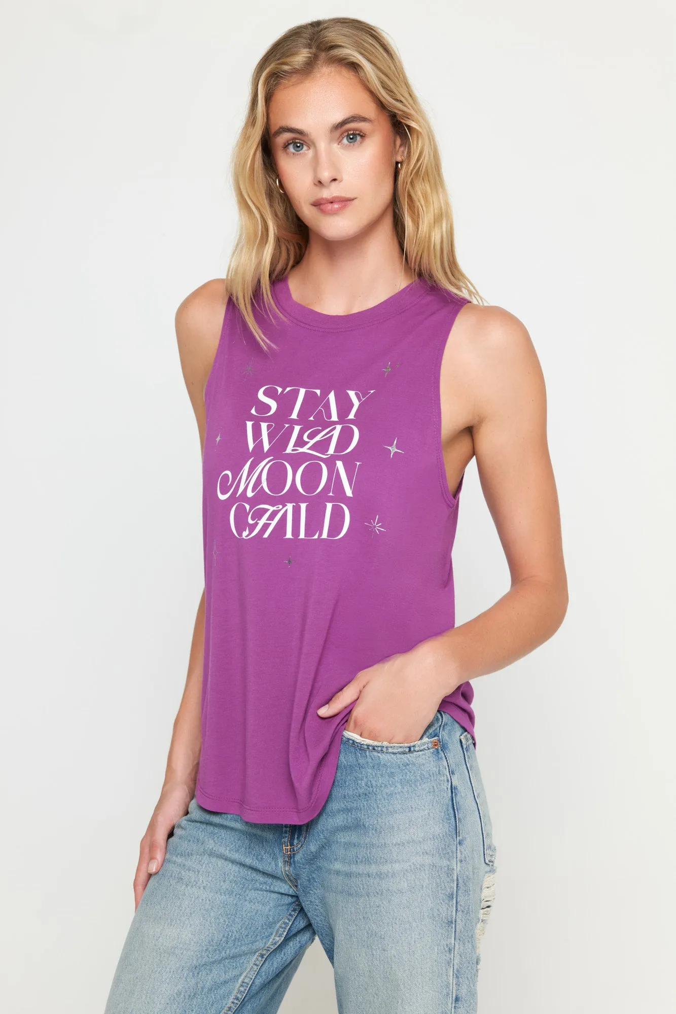 Wild Moon Jade Muscle Tank