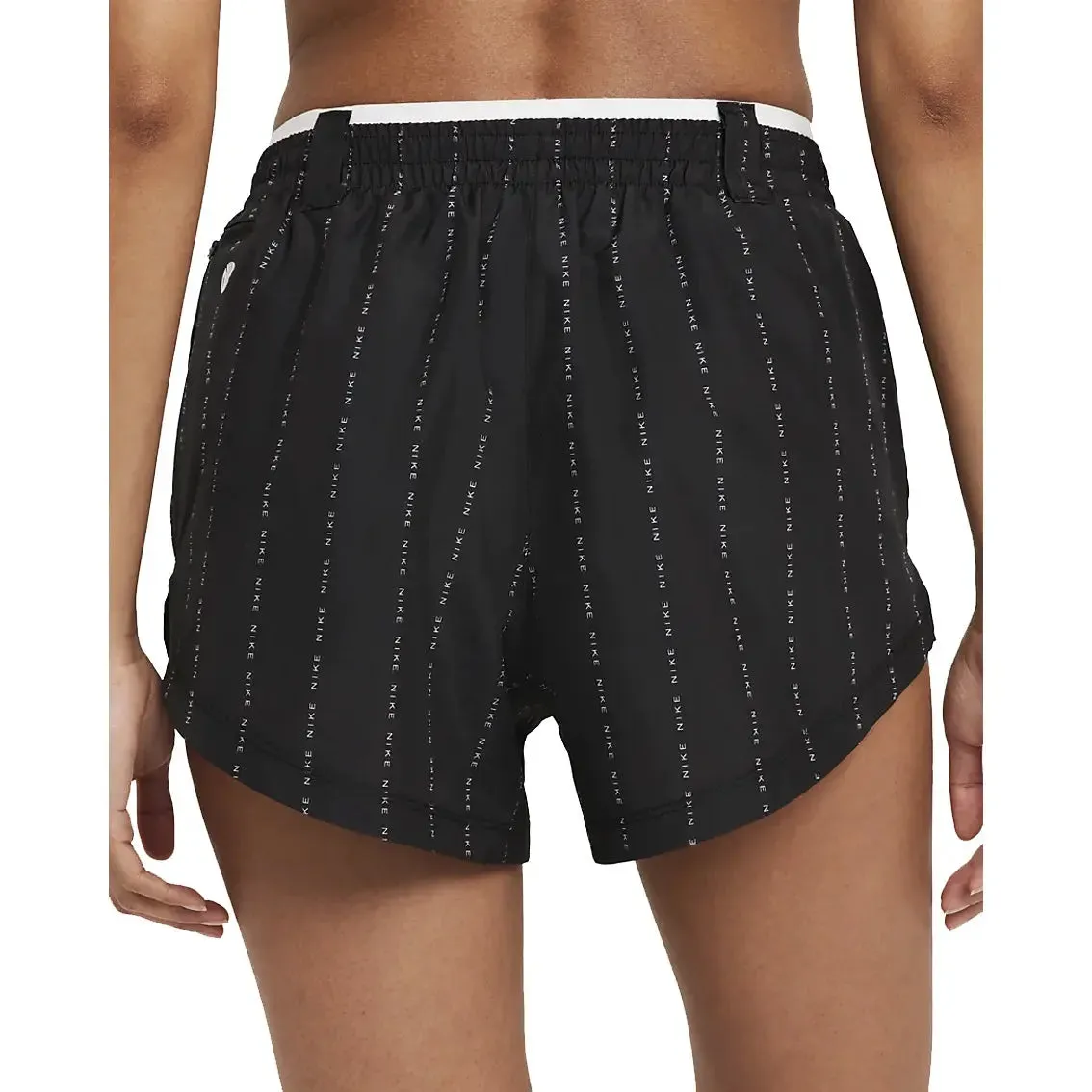Womens Nike Dri-FIT Tempo Luxe Icon Clash - Black / White