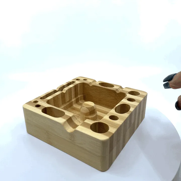 Wood Ashtray Smoker's Station - 6 Per Retail Ready Wholesale Display 21913