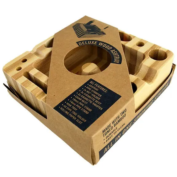 Wood Ashtray Smoker's Station - 6 Per Retail Ready Wholesale Display 21913