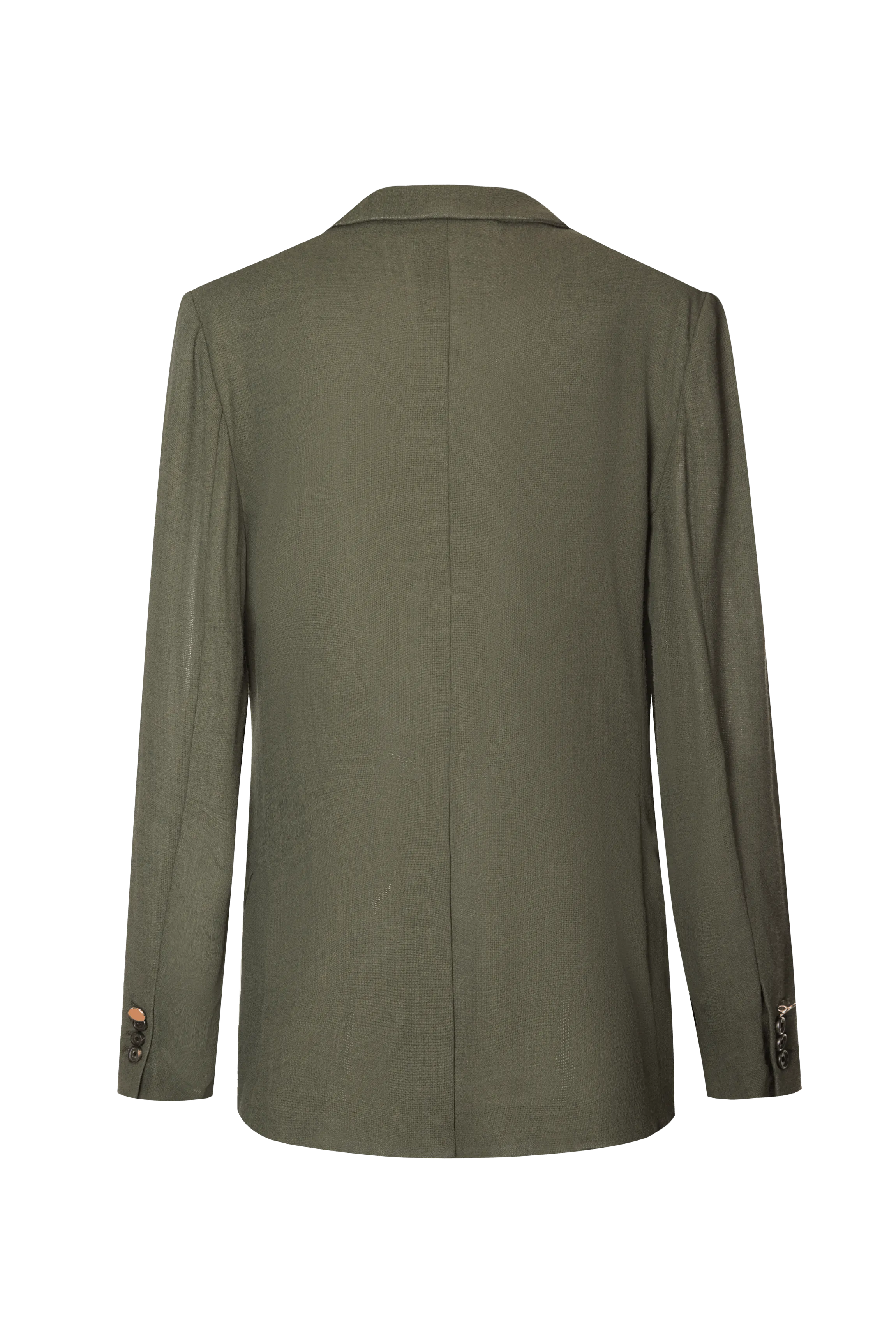 Wool-blend Notch-lapel Multiple-pocket Single-breasted Blazer