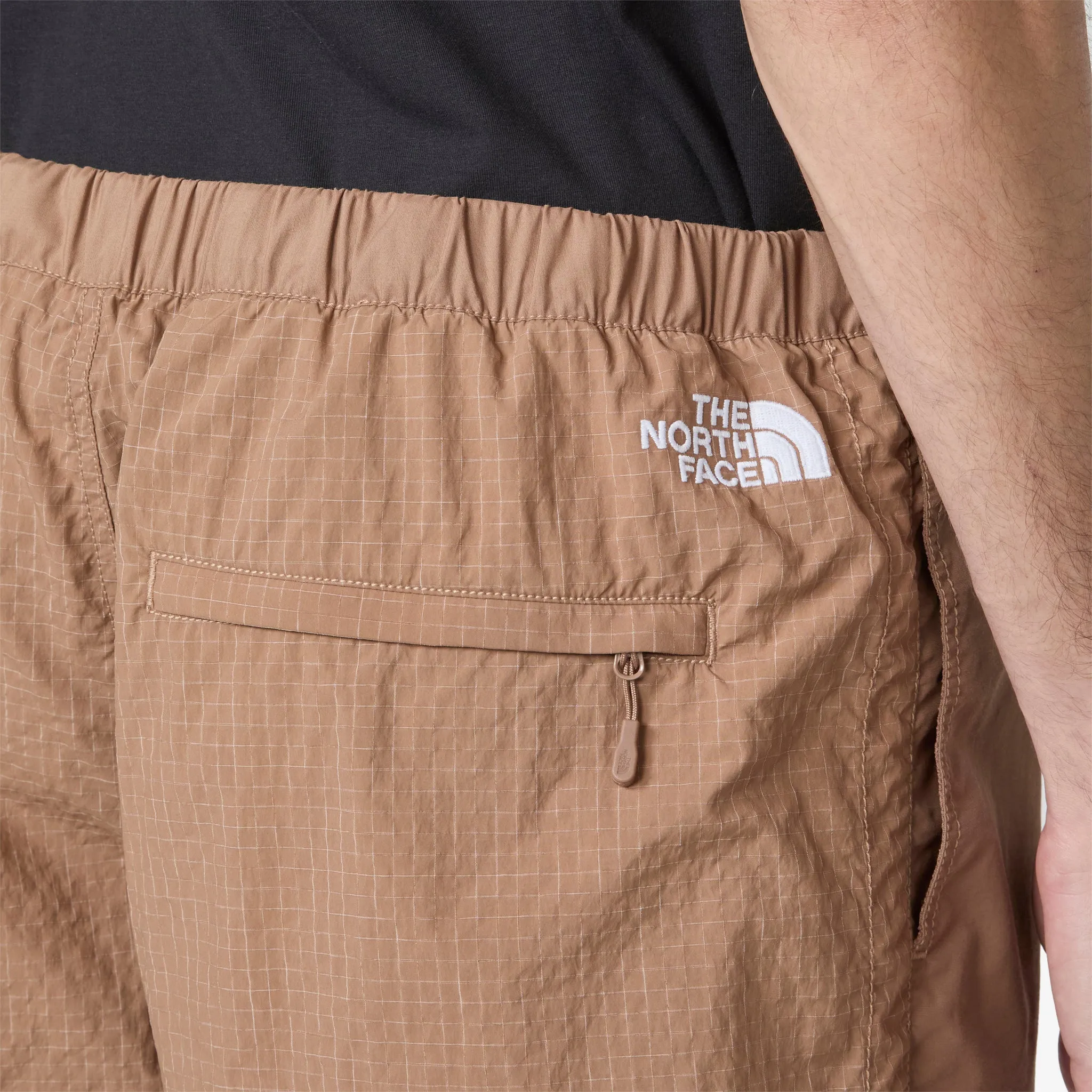 Woven Zipper Shorts Latte