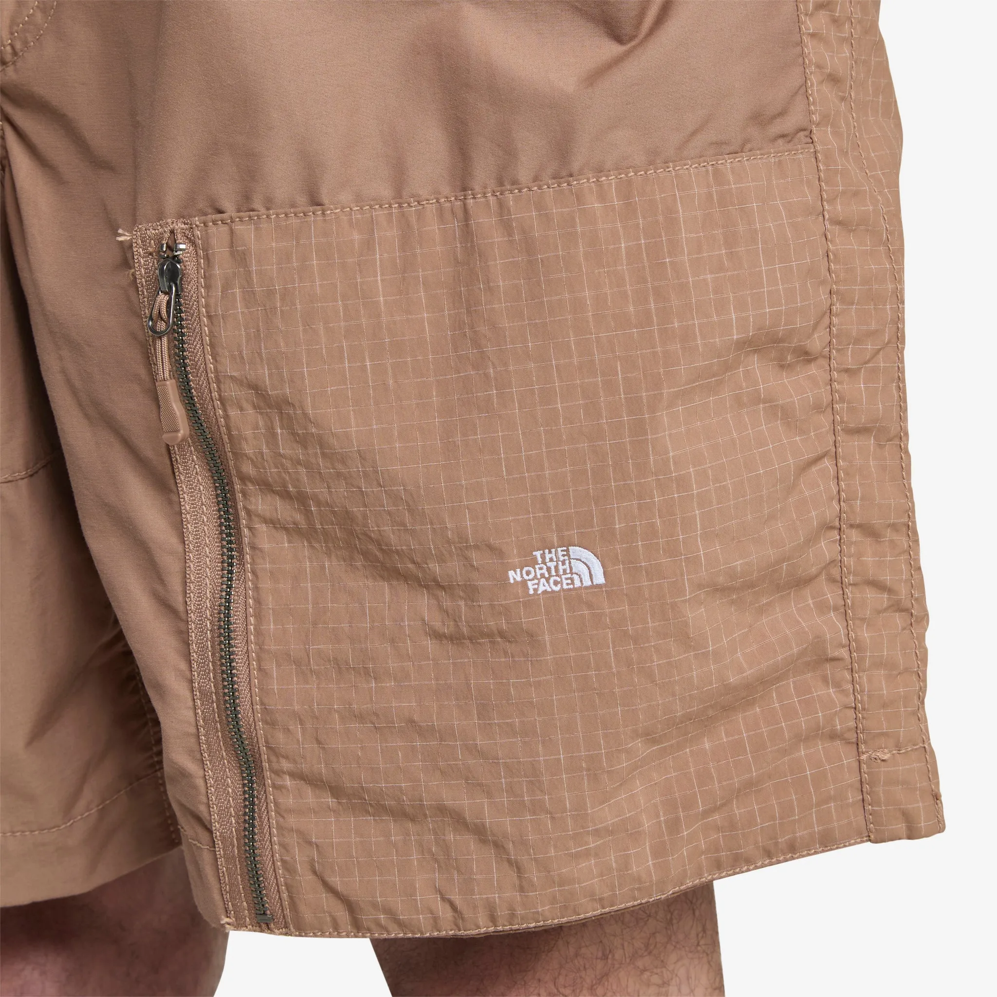 Woven Zipper Shorts Latte