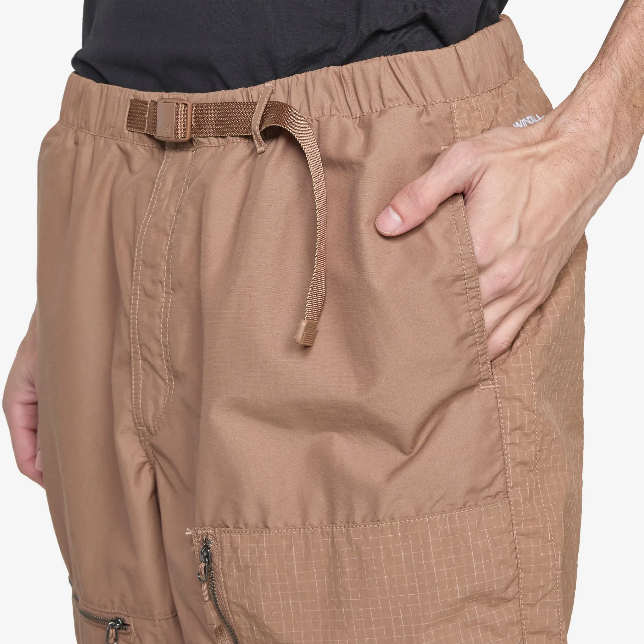 Woven Zipper Shorts Latte