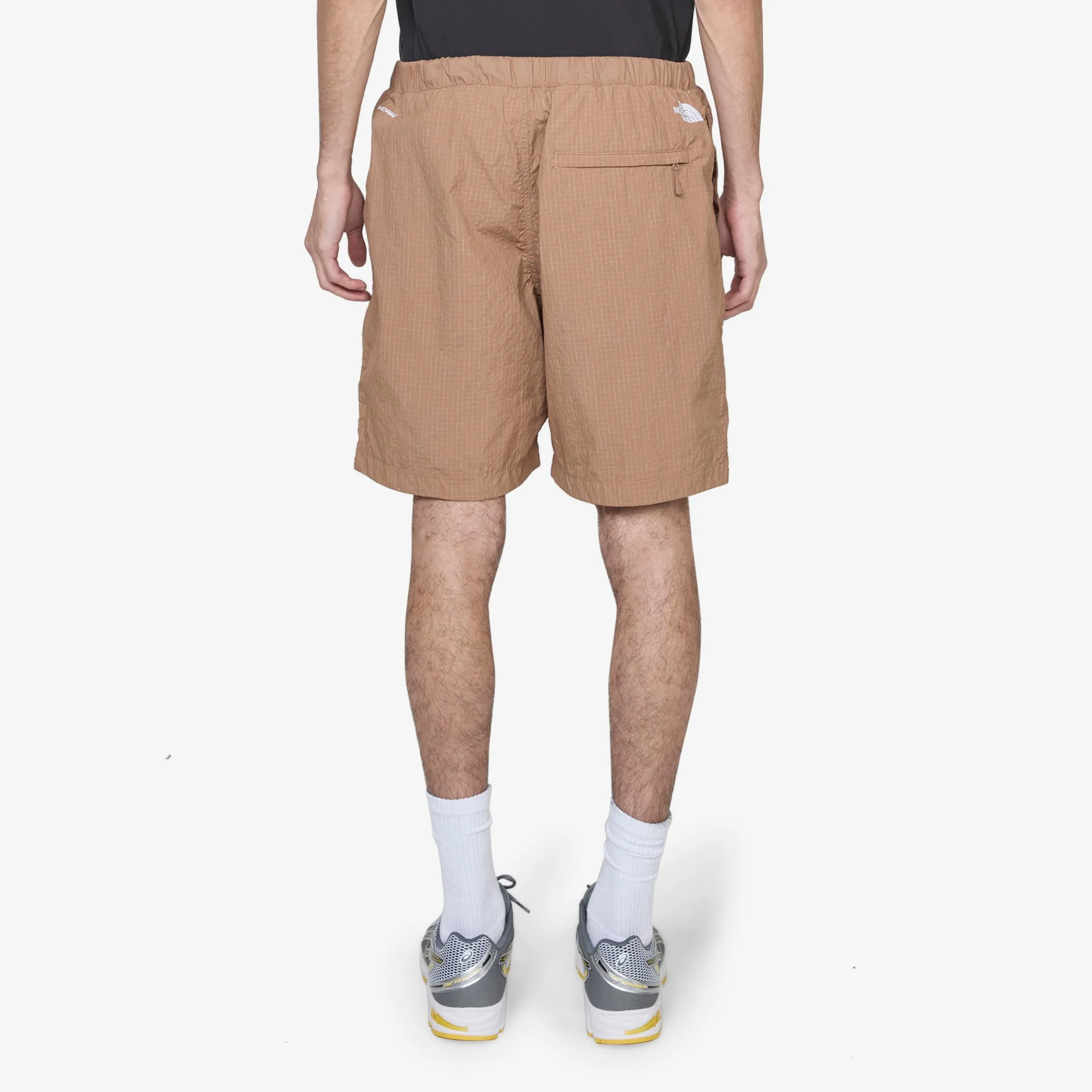 Woven Zipper Shorts Latte